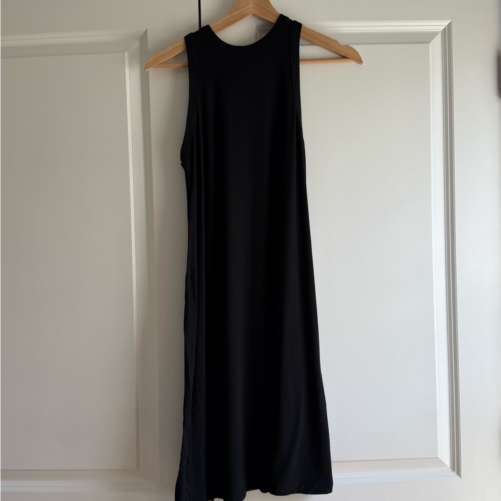 a new day Elegant Black Sleeveless Midi Dress